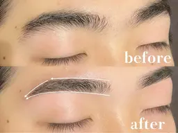 【⭐️平日限定⭐️】💙👟メンズ［眉毛ワックス+毛流れ矯正］