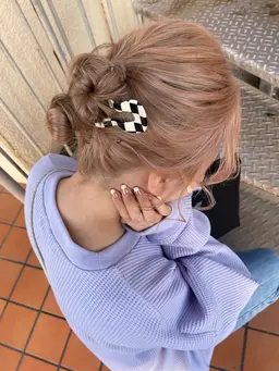 カット➕イヤリングカラー➕簡単アレンジ🎀
