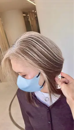 【🟥3月限定🟥】似合わせショート​〜​ロブ+白髪ぼかしハイライト+トリートメント¥0