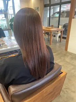 縮毛矯正+薬剤の分解処理