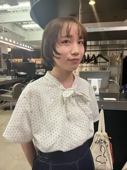 cut & care straight & color / カット&パーマ落とし&カラー