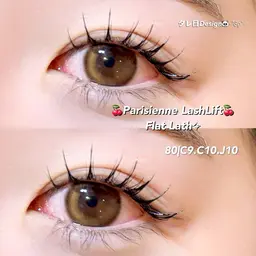 💜平日限定💜《パリエク》パリジェンヌ＋フラットラッシュ80本《1時間45分》｜ワンホン・韓国・束感｜本数の増加