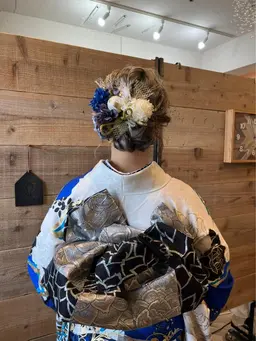 成人式ヘアセット着付(事前カウンセリング込み) メイク追加の場合+¥4400🌸2026年成人式🌸