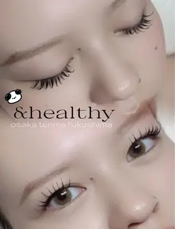 《アンドヘルシー》マツエク120本+まつ毛パーマ🌙