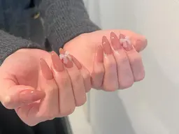 長さ出し付きプランその①チップ長さ出しワンカラー💅¥3000もお🉐?おトクすぎて、あぁ〜も〜※