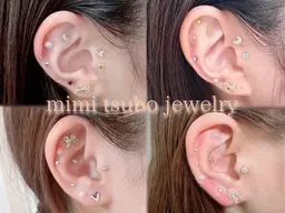 【SNSで大人気☆】耳つぼジュエリー（両耳～１０粒）