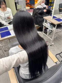 破格 1日‼️1名様限定！！［ワンカラー＋髪質改善トリートメント】（ロング料金・スタイリング込） 艶髪/韓国へア