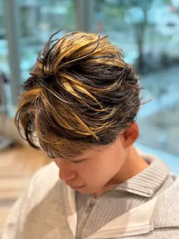 ハイライト【メッシュ】+カラー+カット