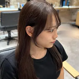 【顔まわりカット】流れる小顔前髪.*･ﾟ