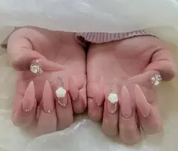 《長さだし》アート.ストーンパーツつけ放題🤍✨💫（オフなし）