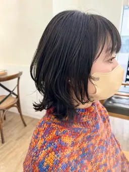 💙攻めのウルフパーマ＋カット　¥8800