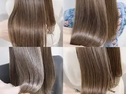 ブリーチ毛向け縮毛矯正＋4step TOKIOトリートメント＋カット
