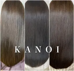 【縮毛矯正×カラー】艶髪ストレート（縮毛矯正）+カラー+MB×超音波TR