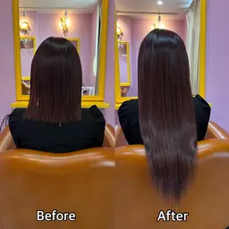 エクステ長さおへそ辺り🐻小さい編み目☆人毛ちび編み込みエクステ50本80ｇ⭕️8500円