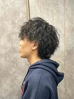 【当日限定トリートメントサービス】メンズカット＋ツイストスパイラル/波巻きパーマ＋4stepトリ