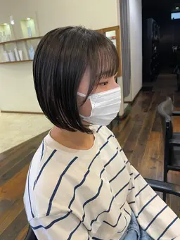 カット＋前髪ストレート