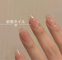 【桜・New Open キャンペーン】高級感話題ネイルチーク×ガラスフレンチ¥6990