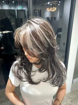 【全頭ブリーチ飽きた方に】✨🥂コントラストハイライト🥂✨筋感調整可能/白髪ぼかし🉑/外国人/髪質改善カラー追加可能