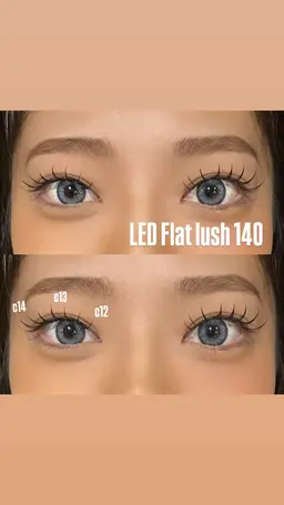 【🦋本日限定ゲリラクーポン❣️🦋】フラットラッシュ140本🌿 コーティング💕 +500円LED変更可💭