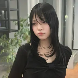 😍カット＋シングルカラー😍ヘアカラー暗め