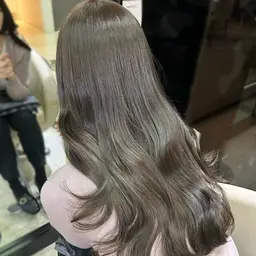 【シャンプーブロー込み🫧／さらに透明感💡】ブリーチ無しダブルカラー＋3stepトリートメント