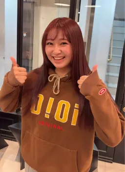 ❤️《甘め映えカラー🍒》うる艶チェリーレッド🎀ブリーチなしで可愛さUP