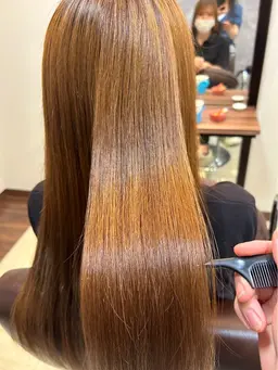 （ブリーチ毛）straight + cut + treatment