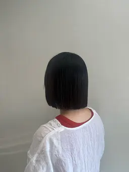 カット＋縮毛矯正＋超音波アイロンtr