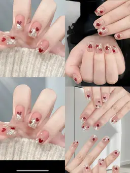 🔥🏆🉐今月限定大人気ラメグラ+ハート❤️アート10本¥4980円🔥ソフトジェルオフ無料