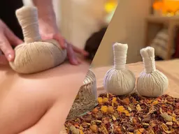 全身ポカポカ♪ハーブボール60分&アロマトリートメント上半身or下半身30分　温まったお身体にしっかりほぐしてデトックス