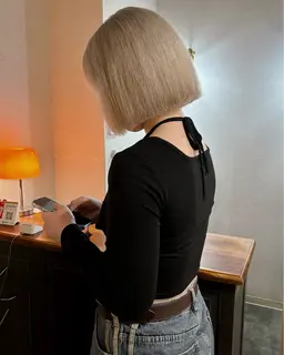 【ケアブリーチ剤使用☆】ダブルカラー＋Aujua2stepトリートメント