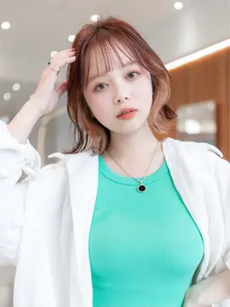 🎨切りっぱなしボブ×インナーカラー(ブリーチ込み)×艶tr🎨【ぷつっとボブ】【ミルクティーカラー】【ケアブリーチ】