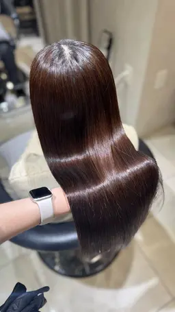 【サラツヤ髪に💫】ナチュラルストレート+3step超音波トリートメント🫧