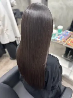 【⭐️髪質改善+縮毛矯正⭐️】髪が硬くならない次世代シルク縮毛矯正 & カラー&超音波アイロントリートメント