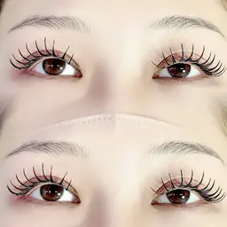 『 フラットラッシュ 』 180本まで付け放題(オフ込み)🍒ྀི💝 コーティング剤束感仕上げで激盛れ🎀