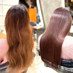 【2月3月限定料金】🎁髪質改善酸性ストレート（縮毛矯正）🌼＋ケアカラー＋3Stepトリートメント（ダメージ毛⭕️）