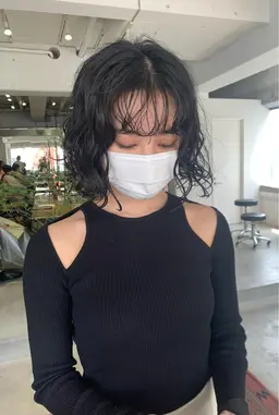 前髪カット+パーマ(全頭)