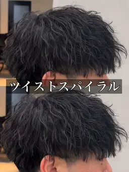 メンズツイストスパイラルパーマ➕高級シルクTr付🌿