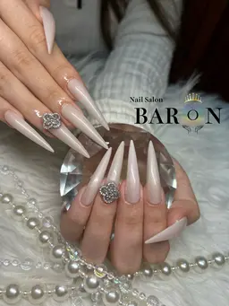 《最先端スカルプ》💅モデル募集🩵ワンカラー/ラメグラ（パーツ別料金）✨オフなし