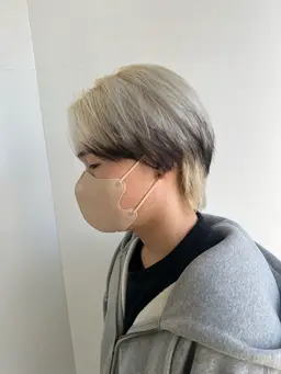 【✨常連のお客様✨】圧倒的存在感🔥メッシュ、エンドカラー👾【ブリーチ＋カラー】＋モテ髪メンズカット＋トリートメント