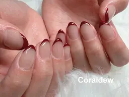 ハンドジェルワンカラー＋ラインフレンチ￥7000(除外他店オフ無料)