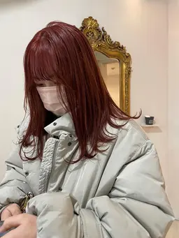 【⛄️秋冬オススメ⛄️】暖色ブリーチ無しカラー➕潤い DeepLayerトリートメント