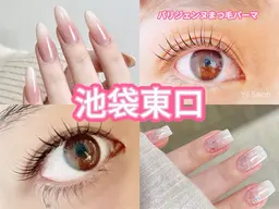 ①まつ毛パーマDカール★②ネイルワンカラー6000¥