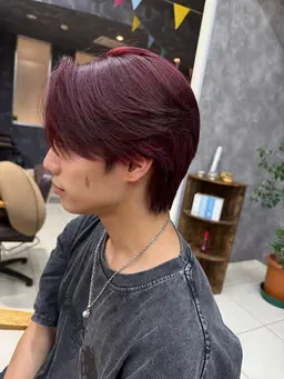 (モデル)🚹メンズ限定オンカラー/ナノバブル頭皮スッキリケア/ヘアセットまで仕上げます！！16時以降のご案内🙌