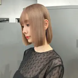 【カット】 ぱつっとラインが出て可愛いボブ🫧