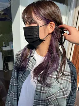 🌹インナーカラー🌹透明感カラー➕ケアブリーチ➕3STEPトリートメント