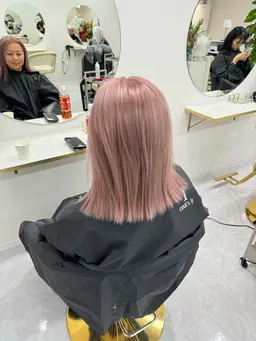 【ご新規様必見！ミニモ限定価格💞】♡ ダブルカラー （ ケアブリーチ + カラー ） ＋ トリートメント♡