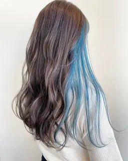 ご新規様【❤️可愛さ抜群🧡】インナーカラー(ケアブリーチ1回＋オンカラー)+全体カラー＋髪質改善生トリートメント🎨