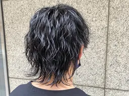 メンズカット+波巻きスパイラルパーマ