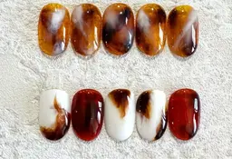 自爪ニュアンスネイル【持ち込みデザイン👌】アート、パーツ以外